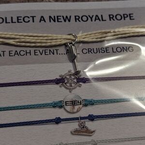 EFFY Champagne Glass Charm Rope String Bracelet